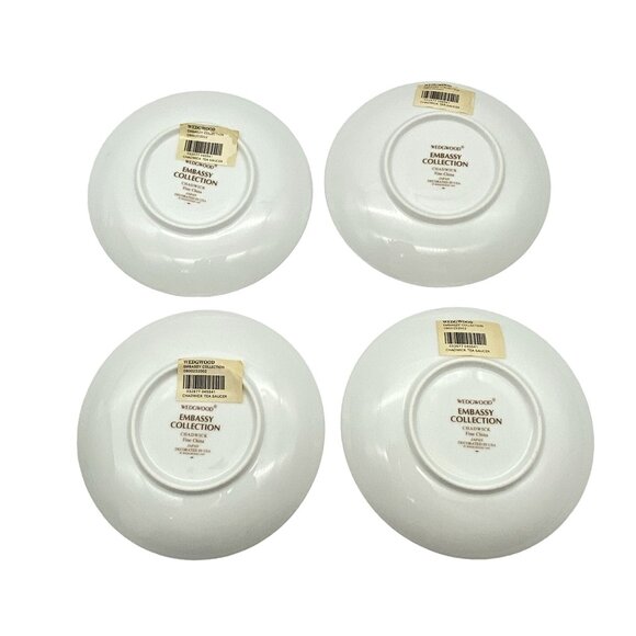 Wedgwood Embassy Collection Chadwick footed tea cup and saucer set of 4 - Picture 7 of 8
